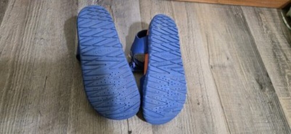 Geox J Sandal Fusbetto Royal Blue/Orange Water Friendly Kids Sz 1 Hook And Loop - Picture 4 of 7